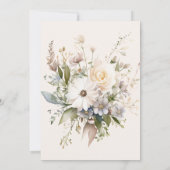 ボホエレガントワイルドフラワー結婚ズ 招待状 (裏面)