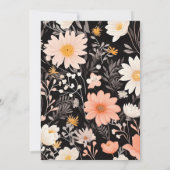 ボホエレガントワイルドフラワー結婚ズ 招待状 (裏面)