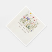 ボホエレガントワイルドフラワー結婚式招待状 スタンダードランチョンナプキン (角)