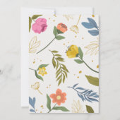 ボホエレガントワイルドフラワー結婚式招待状 招待状 (裏面)