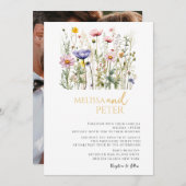 ボホエレガントワイルドフラワー結婚式招待状 招待状 (正面/裏面)