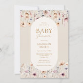 ボホエレガントワイルドフラワー結婚式招待状 招待状 (正面)