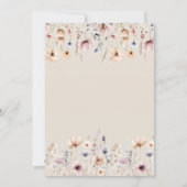 ボホエレガントワイルドフラワー結婚式招待状 招待状 (裏面)