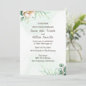 ボホエレガントワイルドフラワー結婚式招待状 招待状 (スタンド正面)