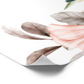 ボホエレガントワイルドフラワー赤ちゃんシャワーへようこそ ポスター (角)