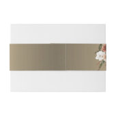 ボホエレガントワイルドフラワー金ゴールド結婚ズ 招待状ベリーバンド (裏面例)