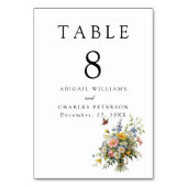 ボホエレガントワイルドフラワー開花 テーブルナンバー (正面)