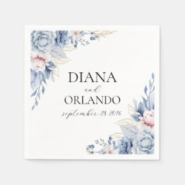 ボホエレガントワイルドフラワー スタンダードカクテルナプキン