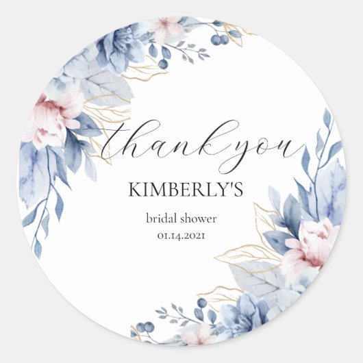 ボホエレガントワイルドフラワー ラウンドシール (正面)