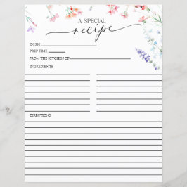 ボホエレガントワイルドフラワー | レシピカード