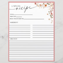 ボホエレガントワイルドフラワー | レシピカード