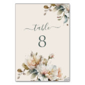 ボホエレガントヴィンテージフローラ結婚 テーブルナンバー (裏面)