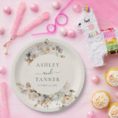 ボホエレガントヴィンテージ野草植物園結婚の ペーパープレート (パーティー)