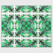 ボホエレガントーグリーン植物体ボヘミアン ラッピングペーパー (フラット)