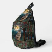 ボホエレガントー染めガラスフクロウ樹林林 スリングバッグ (右コーナー)