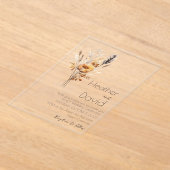 ボホエレガントー秋の野結婚花 アクリル招待状 (レイダウン)