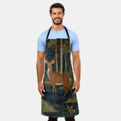 ボホエレガントー素朴なウッドランドシカ エプロン (着用した状態)