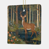 ボホエレガントー素朴なウッドランドシカ セラミックオーナメント (左)