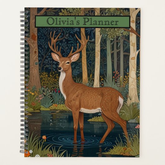 ボホエレガントー素朴なウッドランドシカ プランナー手帳 (正面)