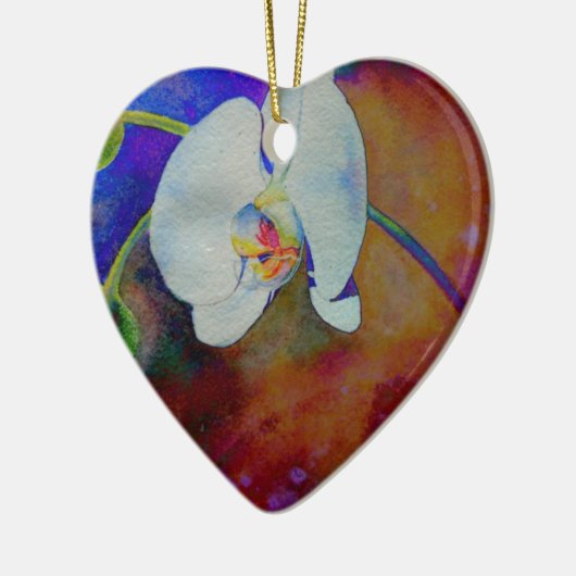 ボホエレガントー蘭の水の色絵を描色 セラミックオーナメント (左)