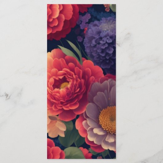 ボホエレガントー赤オレンジパープルフローラ結婚 メニュー (裏面)