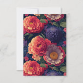 ボホエレガントー赤オレンジ紫フローラ 出欠カード (裏面)