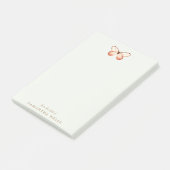 ボホエレガントー・バタフライパーソナライズされた ポストイット (アングル)