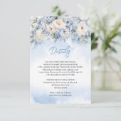 ボホエレガント冬ほこりっぽい青とアイボリーの花 エンクロージャーカード (スタンド正面)