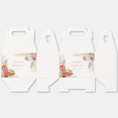 ボホエレガント女性のカーボーイブーツパンパスベビーシャワー フェイバーボックス (見開き)