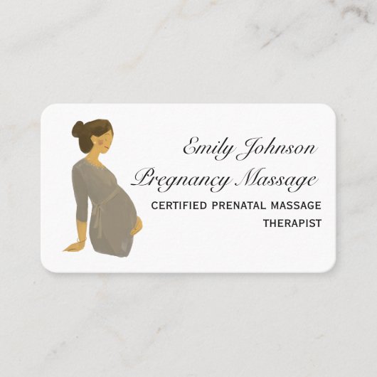 ボホエレガント妊娠出生前マッサージセラピスト 名刺 (正面)