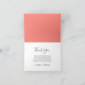 ボホエレガント幾何学水彩フローラ結婚ズ サンキューカード (内部)