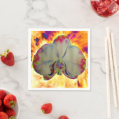 ボホエレガント抽象芸術水彩蘭絵を描香 スタンダードカクテルナプキン (インサイチュ)