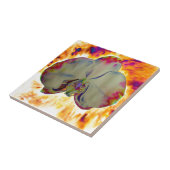 ボホエレガント抽象芸術水彩蘭絵を描香 タイル (側面)