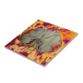 ボホエレガント抽象芸術水彩蘭絵を描香 タイル (側面)