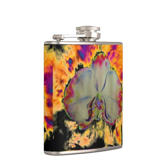 ボホエレガント抽象芸術水彩蘭絵を描香 フラスク (右)