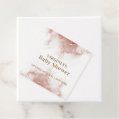 ボホエレガント水彩瑪瑙金ゴールドベビーシャワー フェイバータグ (インサイチュ)