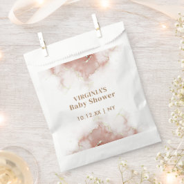 ボホエレガント水彩瑪瑙金ゴールドベビーシャワー フェイバーバッグ