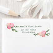 ボホエレガント水色ロマンチックなバラ結婚ズ ラベル (インサイチュ)