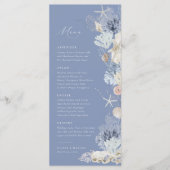 ボホエレガント海ビーチコーラルブルー結婚ズ メニュー (正面)