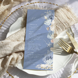 ボホエレガント海ビーチコーラルブルー結婚ズ メニュー