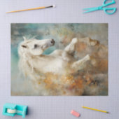 ボホエレガント白馬のデコパージュ 薄葉紙 (クラフト)