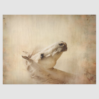 ボホエレガント白馬のデコパージュ 薄葉紙