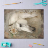 ボホエレガント白馬のデコパージュ 薄葉紙 (クラフト)