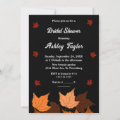 ボホエレガント白黒秋ブライダルシャワー 招待状 (正面)