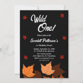 ボホエレガント白黒秋1日 招待状 (正面)