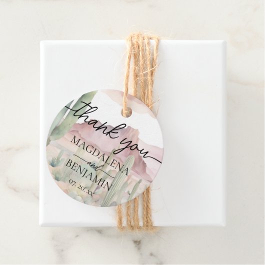 ボホエレガント砂漠の風景サボテン結婚ズ フェイバータグ (インサイチュ)