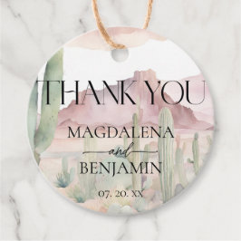 ボホエレガント砂漠の風景サボテン結婚ズ フェイバータグ