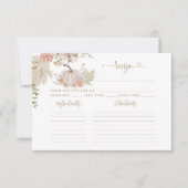 ボホエレガント秋カボチャブライダルレシピカード (正面)