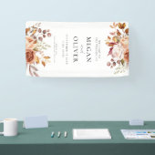 ボホエレガント秋フローラ結婚の歓迎 横断幕 (トレードショー)