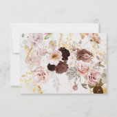 ボホエレガント秋金ゴールドフォイル結婚式RSVPカード 出欠カード (裏面)